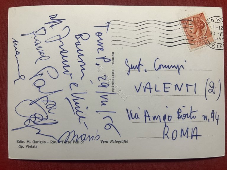 Cartolina - Torre Pellice ( Torino ) - Panorama - …