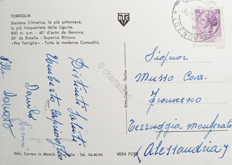 Cartolina - Torriglia - La Svizzera Ligure - 1968