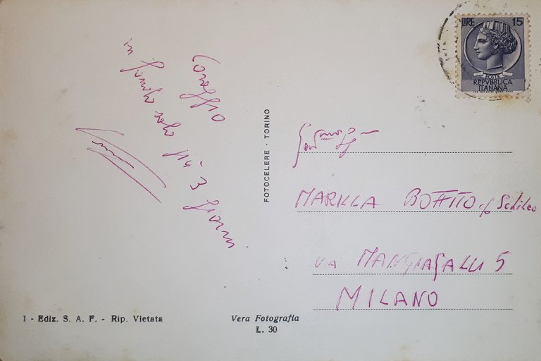 Cartolina - Tortona - Giardini nuovi - 1960 ca.