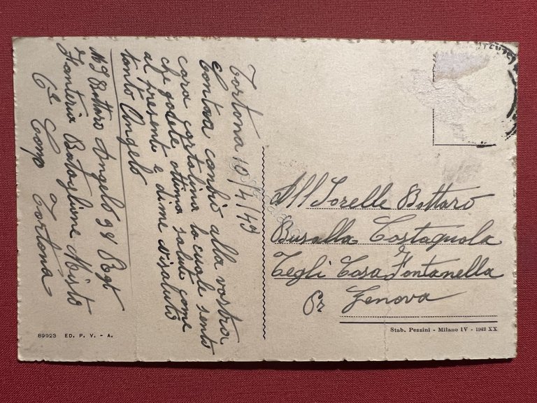 Cartolina - Tortona ( Alessandria ) - Ruderi sul Colle …