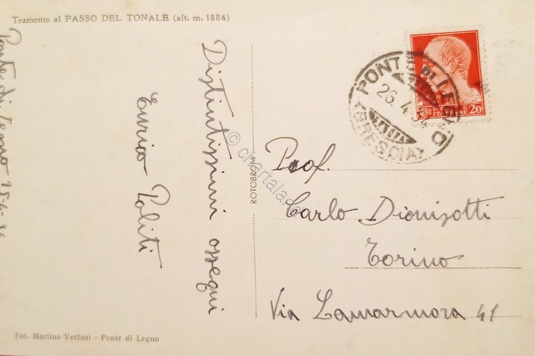 Cartolina - Tramonto al Passo del Tonale ( Brescia ) …