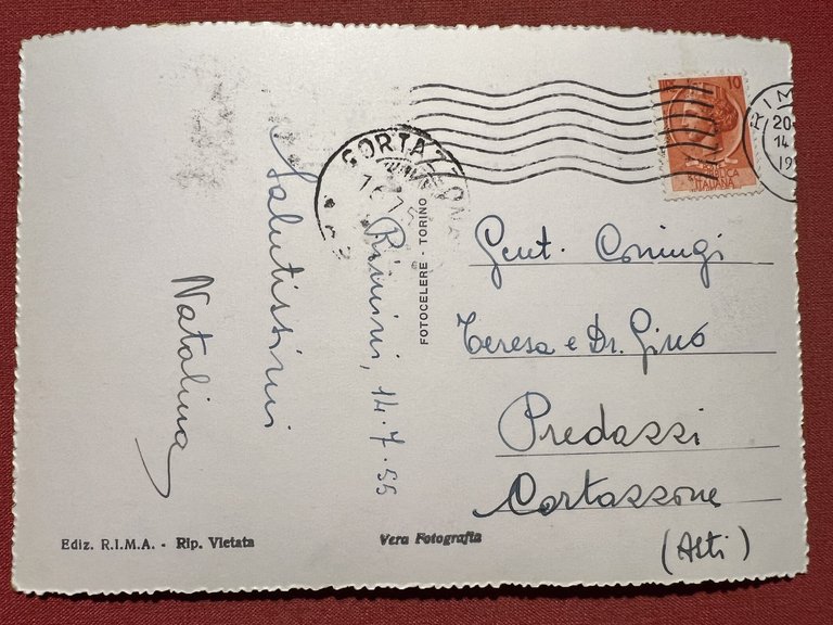 Cartolina - Tramonto da Edenrock (Gabicce ) - 1955