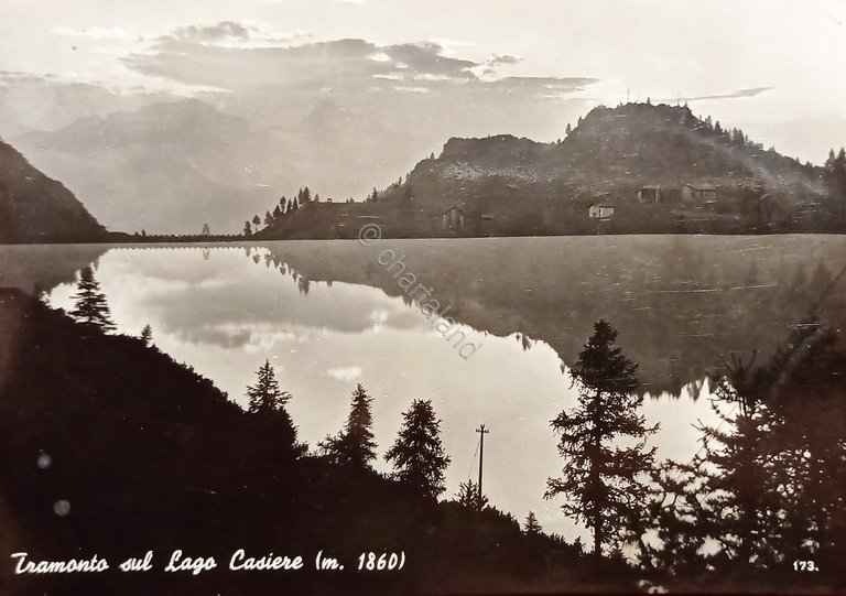 Cartolina - Tramonto sul Lago Casiere ( Bergamo ) - … | Immagine Gallery 3