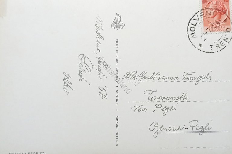 Cartolina - Trentino - Molveno - 1954