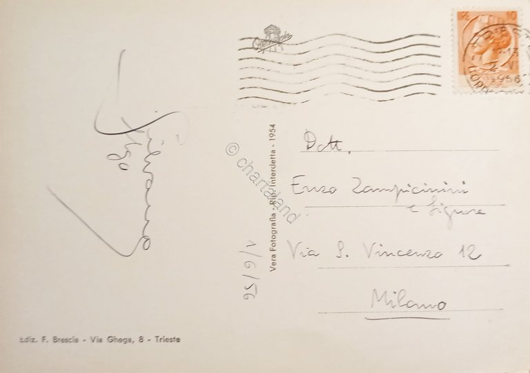 Cartolina - Trieste - Il Canale - 1956