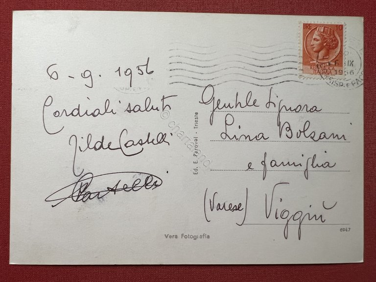 Cartolina - Trieste - Piazza Unità d'Italia - 1956 | Immagine Gallery 2