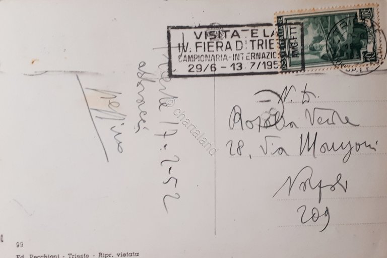 Cartolina - Trieste - Teatro Giuseppe Verdi - 1952