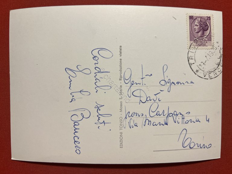 Cartolina - Trivero - Grande Albergo S. Bernardo - 1966