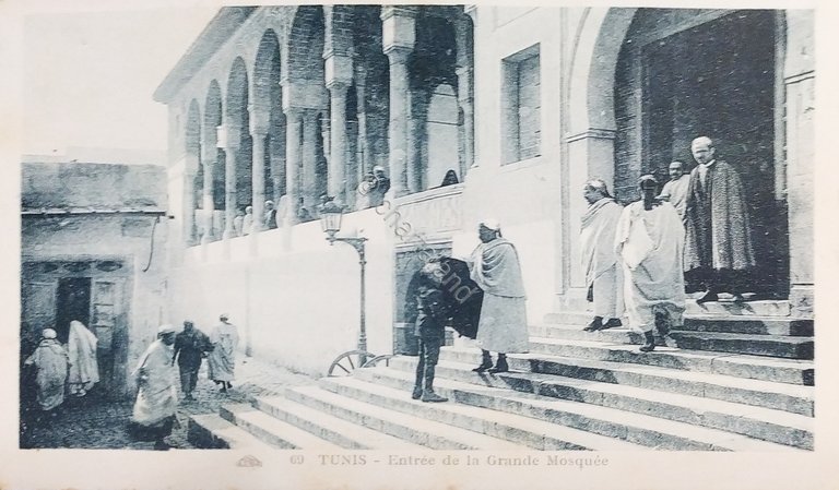 Cartolina - Tunisi - Entrata di a Grande Moschea - …