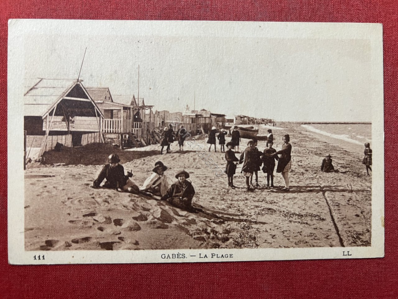 Cartolina - Tunisia - Gabès - La Plage - 1926