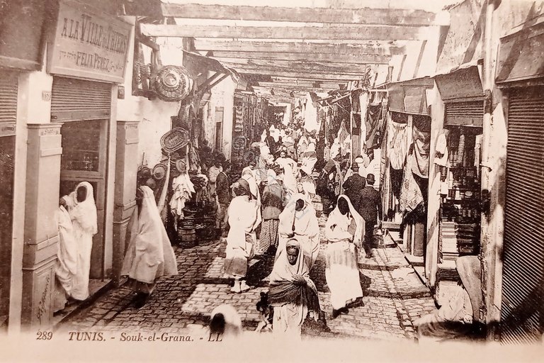 Cartolina - Tunisia - Souk-el-Grana - 1900 ca.