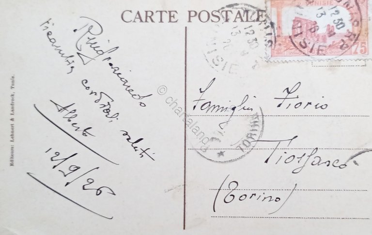 Cartolina - Tunisie - Vendeur de Vieux Objets - 1926 | Immagine Gallery 2