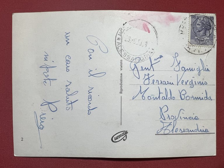 Cartolina - Udine - Panorama dall'Aereo - 1958