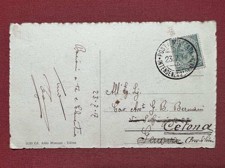 Cartolina - Udine - Panorama visto dal Castello - 1917