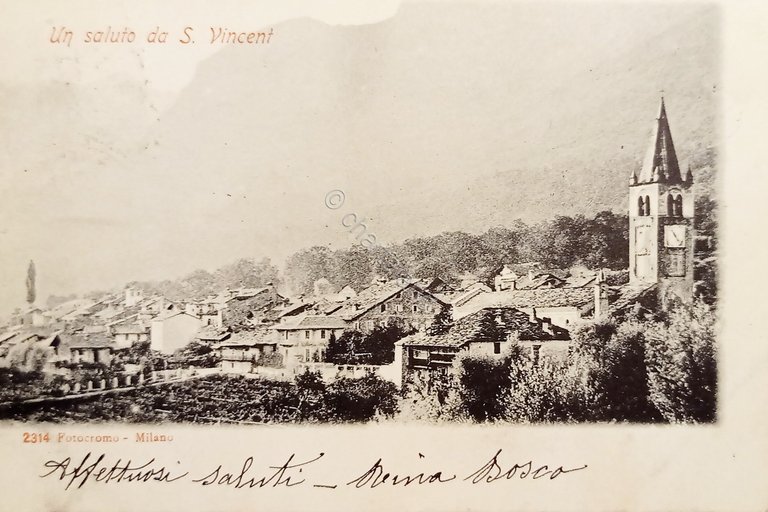 Cartolina - Un Saluto da Saint Vincent - 1903