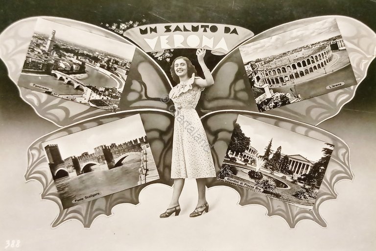 Cartolina - Un Saluto da Verona - Vedute diverse - …