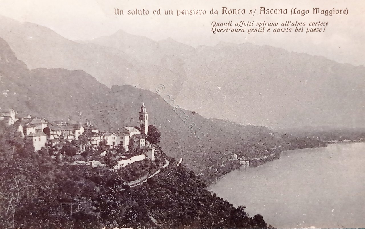 Cartolina - Un Saluto ed un pensiero da Ronco - …