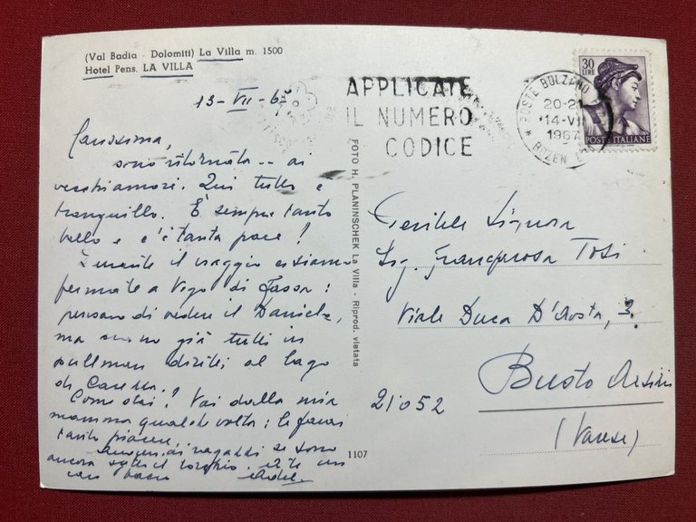 Cartolina - Val Badia - Dolomiti - La Villa - …