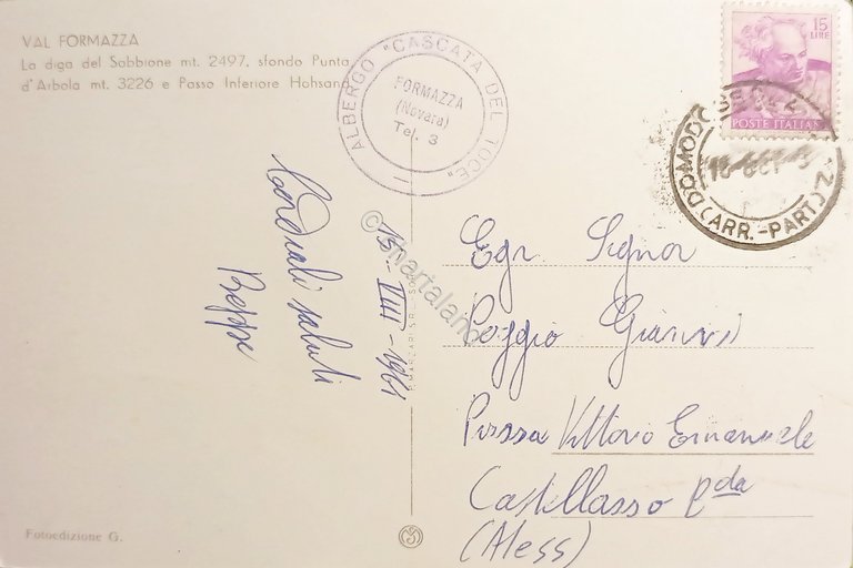 Cartolina - Val Formazza - La Diga del Sabbione - …