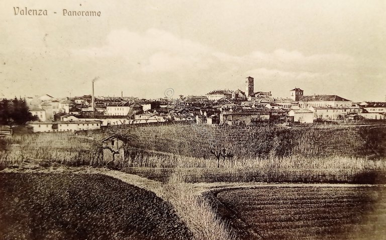 Cartolina - Valenza - Panorama - 1913