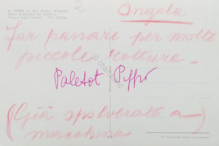 Cartolina - Valle d'Aosta - St. Pierre Hotel Ristorante del …