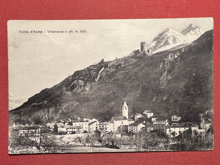 Cartolina - Valle d'Aosta - Villeneuve - 1917