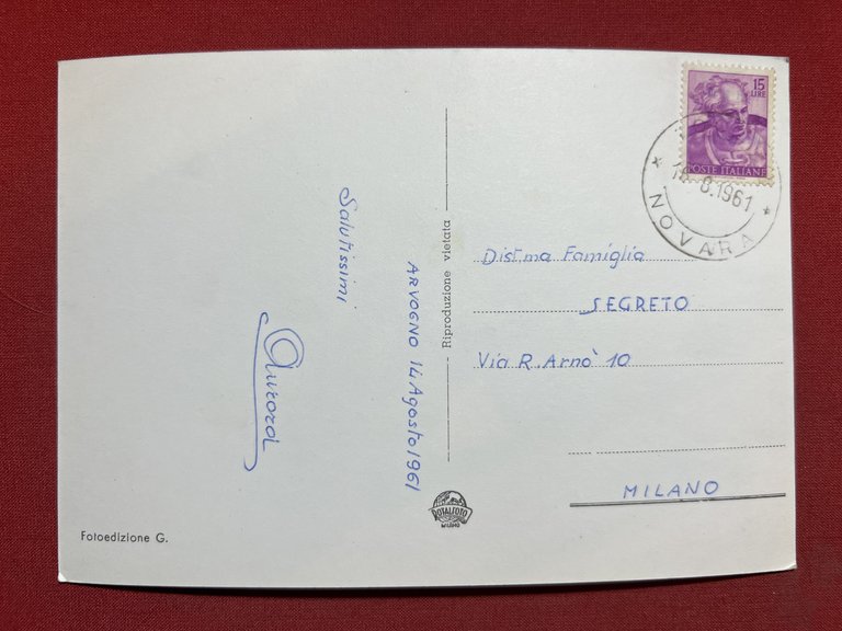 Cartolina - Valle dei Pittori - Toceno - Arvogno - …