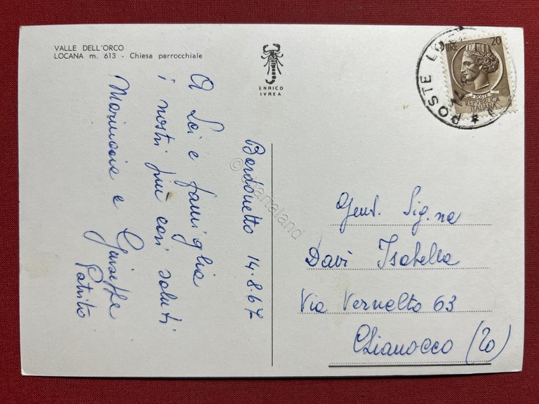 Cartolina - Valle dell'Orco - Locana - Chiesa Parrocchiale - …