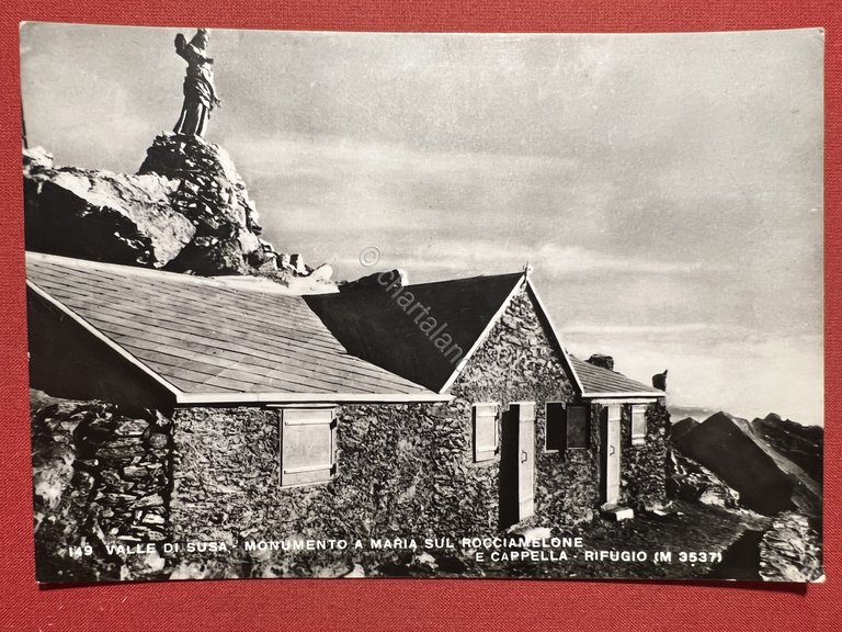 Cartolina - Valle di Susa - Monumento a Maria sul …