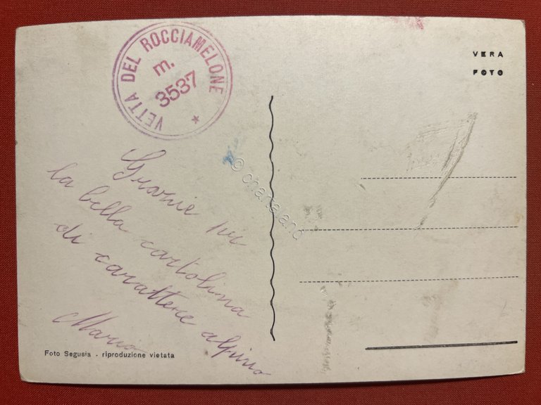 Cartolina - Valle di Susa - Monumento a Maria sul …