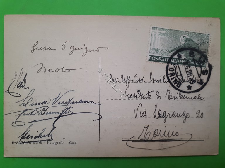 Cartolina - (Valle di Susa) Giaglione - La Chiesa - …