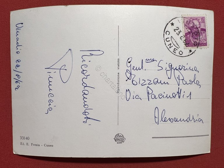 Cartolina - Valle Stura ( Cuneo ) - Diga Rio …