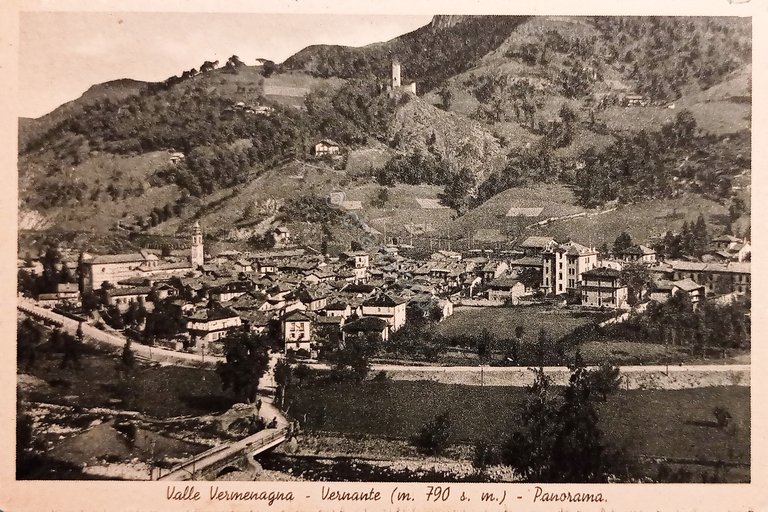 Cartolina - Valle Vermenagna - Vernante - Panorama - 1942