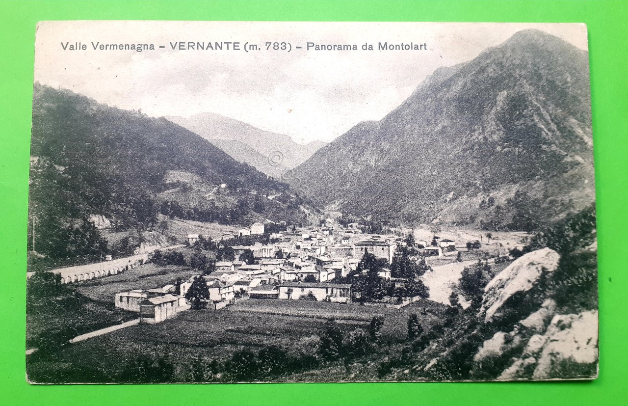Cartolina - Valle Vermenagna - Vernante - Panorama da Montolart …