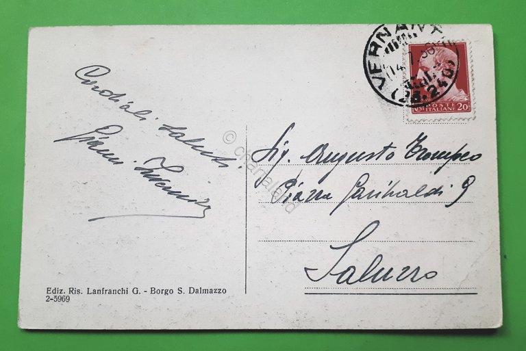 Cartolina - Valle Vermenagna - Vernante - Panorama da Montolart …