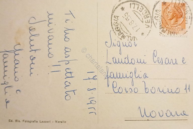 Cartolina - Valsesia - Morca - 1955