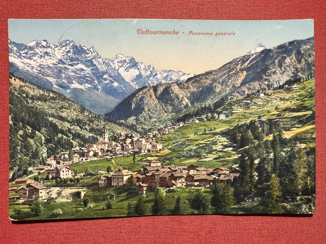 Cartolina - Valtournanche - Panorama Generale - 1928