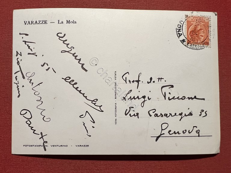 Cartolina - Varazze - La Mola - 1957