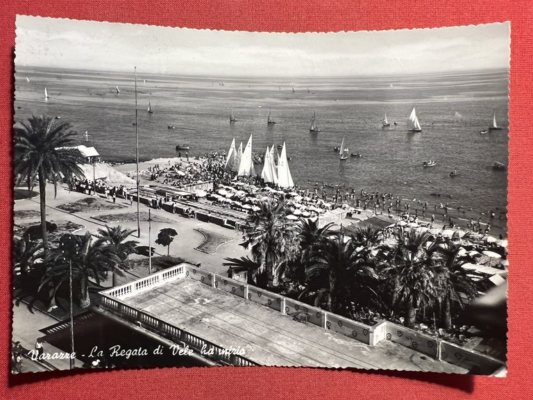 Cartolina - Varazze - La Regata di Vele ha inizio …