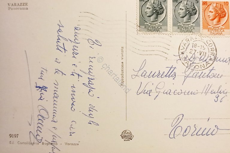 Cartolina - Varazze - Panorama - 1954
