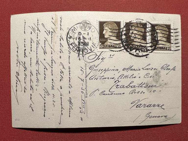 Cartolina - Varazze - Panorama da Levante - 1930