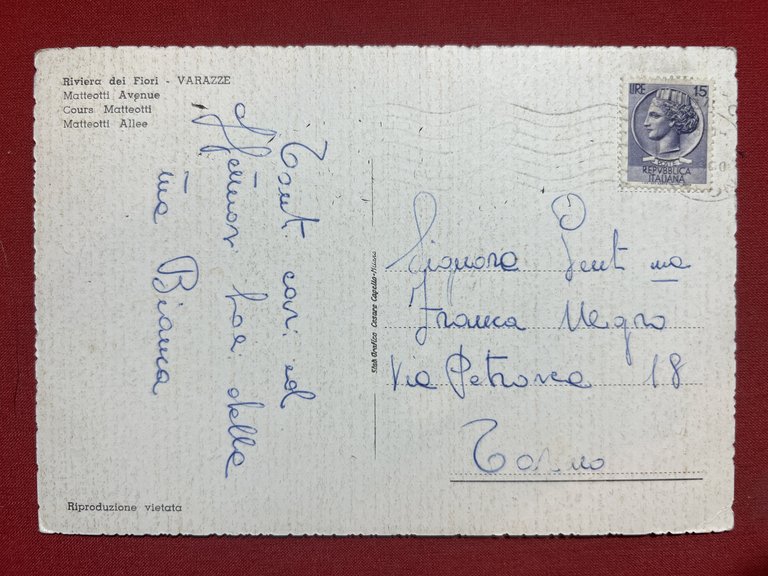 Cartolina - Varazze ( Savona ) - Corso Matteotti - …