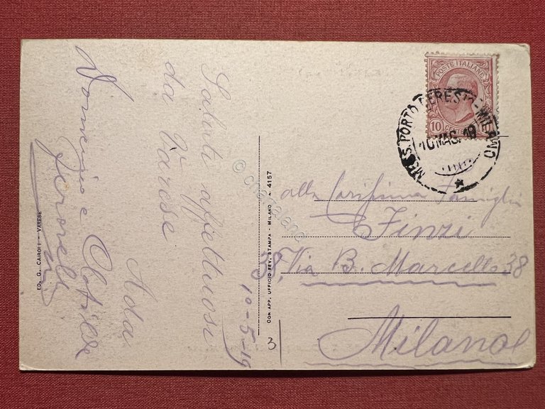 Cartolina - Varese - Dintorni del sacro Monte - 1919