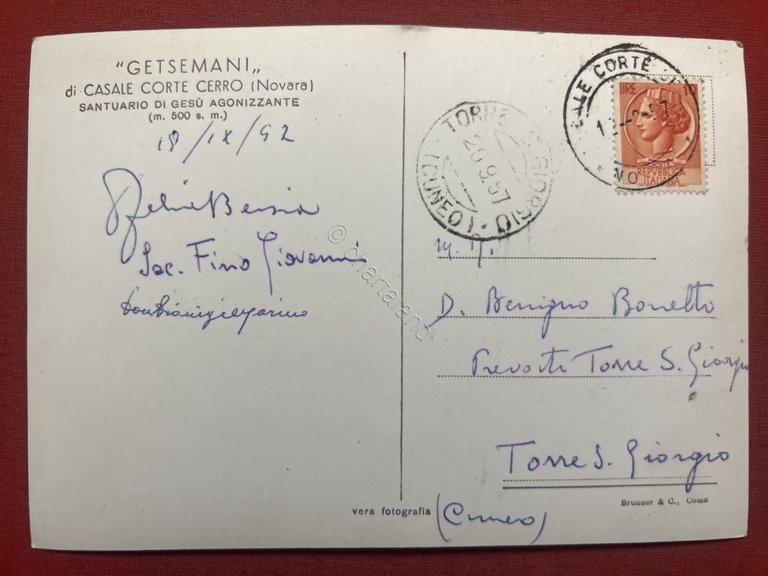 Cartolina - Veduta del Getsemani - Casale Corte Cerro e …