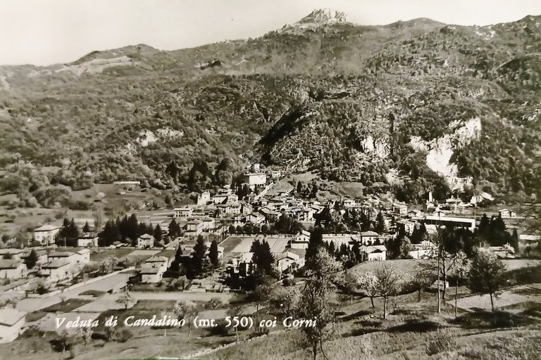 Cartolina - Veduta di Candalino coi Corni ( Como ) …