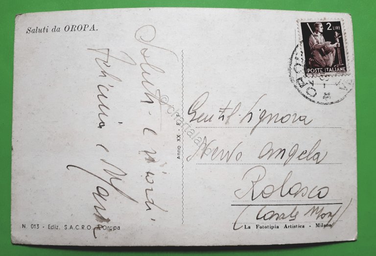 Cartolina - Veduta esterna del Santuario d'Oropa - 1930 ca.