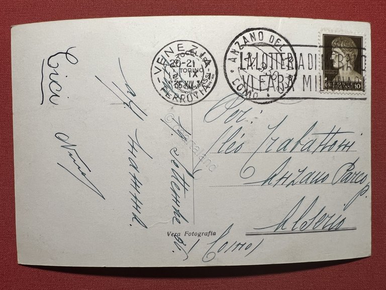 Cartolina - Venezia - Lido - Albergo Lido - 1935