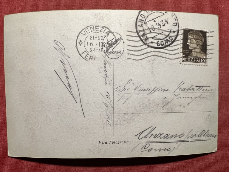 Cartolina - Venezia - Lido - Spiaggia - 1934