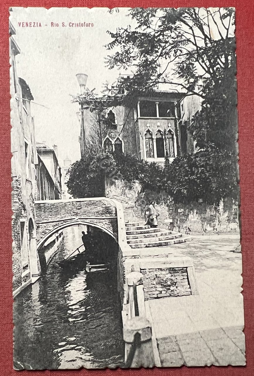 Cartolina - Venezia - Rio S. Cristoforo - 1920 ca.