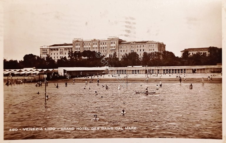 Cartolina - Venezia Lido - Grand Hotel des Bains dal …